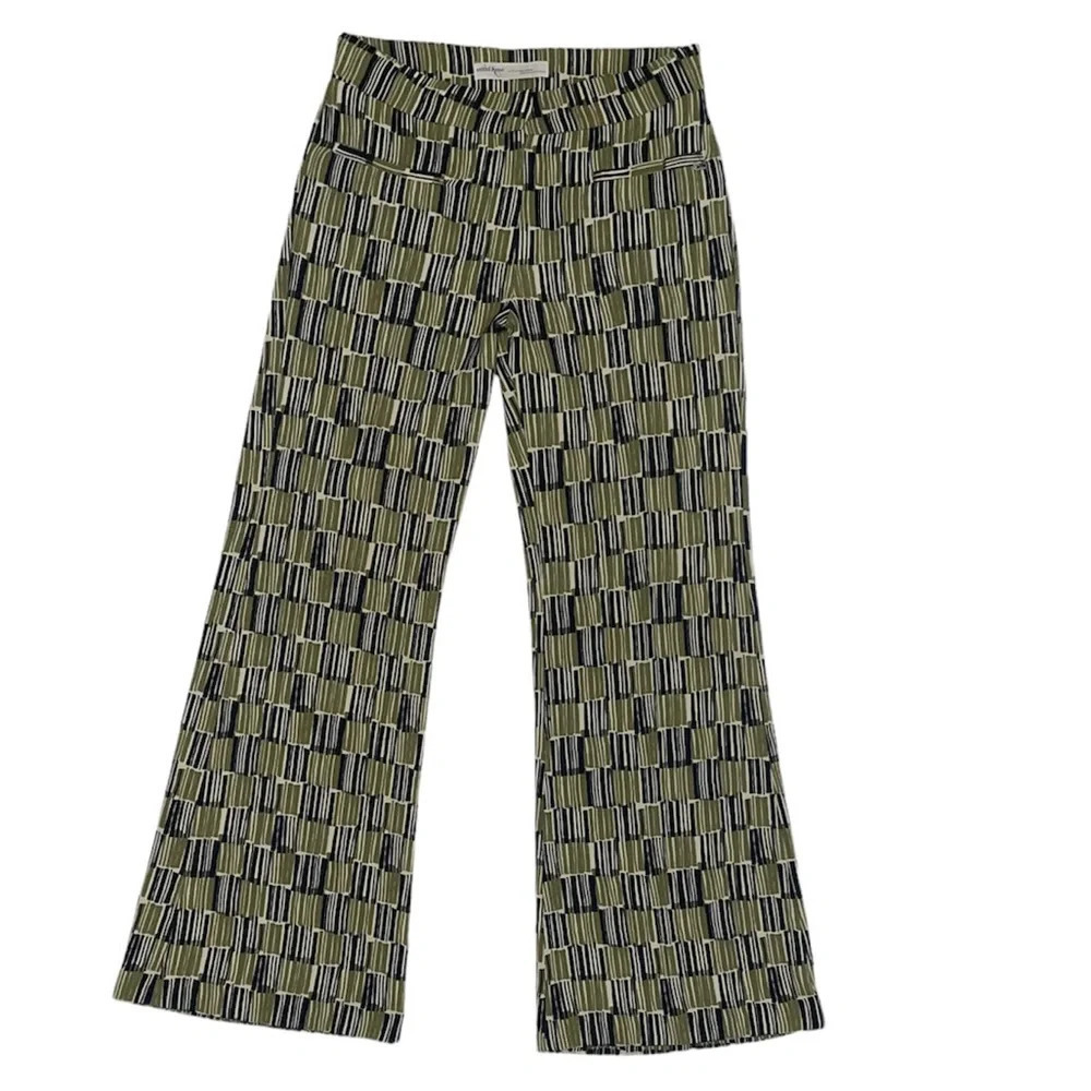 Ottod'ame Green Retro Cropped Boot Cut Pants Size 4